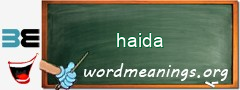 WordMeaning blackboard for haida